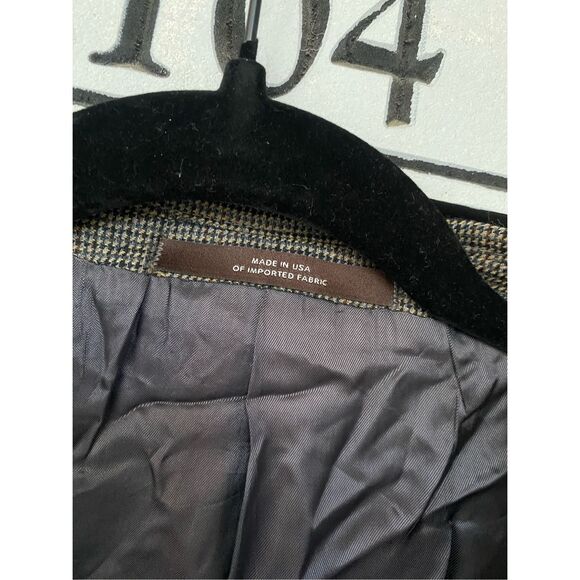 Joseph Abboud Nordstrom Brown Blue Tweed Sports Jacket, Blazer, Sz 41R, MP $300 - Picture 3 of 9